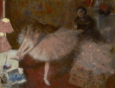 راقصة في غرفة تبديل الملابس ، c.1890 بواسطة جان لويس فورين
