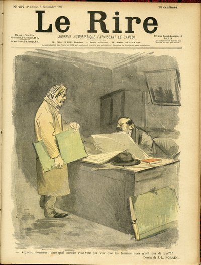 رسم توضيحي لجان لويس فوريان (1852-1931) لغلاف Le Rire بواسطة جان لويس فورين