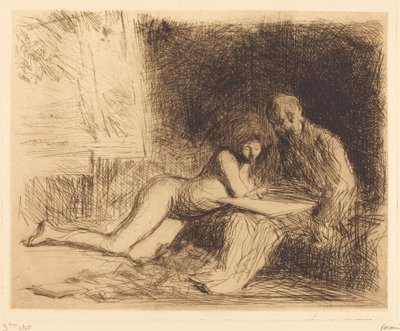 راحة النموذج (اللوحة الرابعة) بواسطة Jean Louis Forain