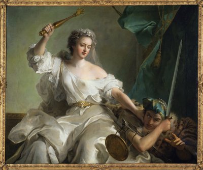 LA JUSTICE CHATIANT LINJUSTICE ، سعيد مدام أديلايد تحت سمات العدل - رمزية العدالة لمكافحة الظلم - ناتير ، جان مارك (1685-1766) - زيت على قماش - 132،6x161 - مجموعة خاصة بواسطة جان مارك ناتييه