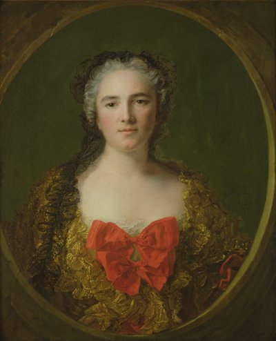 صورة يفترض أنها لويز إليزابيث دي لا تشاستر ، ماركيز دي دريكس-بريز ، 1749 بواسطة جان مارك ناتييه