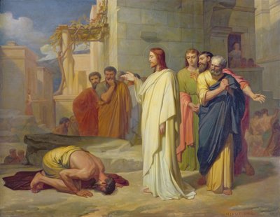 يسوع يشفي البرص ، 1864 بواسطة جان ماري ملكيور دوزي