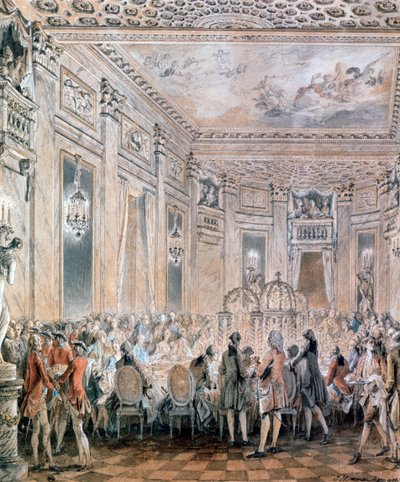 وليمة في Louveciennes ، 1771 بواسطة جان ميشيل الأصغر مورو
