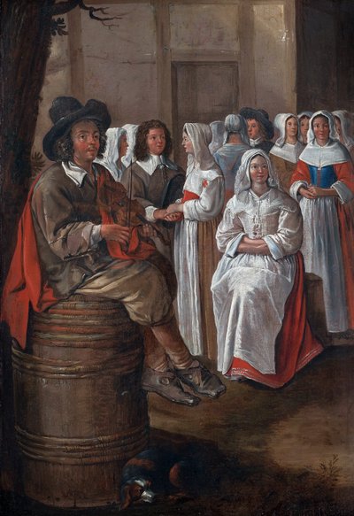 مشهد الزفاف على قدم المساواة ميشلان ، جان (1623-1695). زيت على قماش ، مقاس 76x52 ، مجموعة خاصة بواسطة جان ميشلان