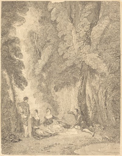 لا كوليشن بواسطة Jean Moyreau after Antoine Watteau