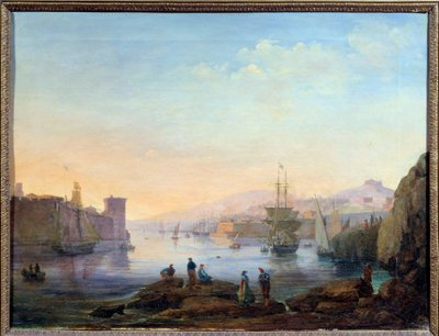 بين ميناء مرسيليا لوحة رسمها جان بول كونستانس (1777-1833) إيكس أون بروفانس من القرن التاسع عشر ، متحف جرانيت بواسطة جان بول كونستانتس