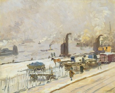 ميناء هامبورغ في الشتاء ، 1909 بواسطة جان بول قيصر