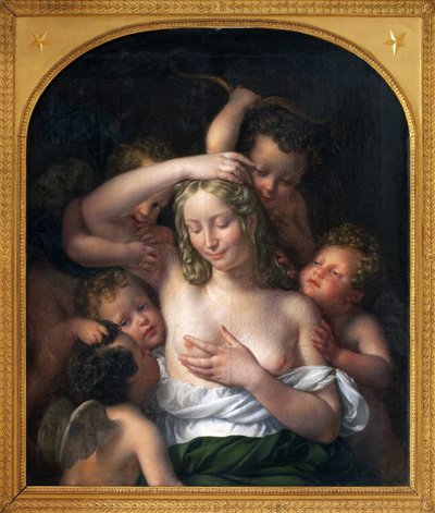 حورية وحب. لوحة جان بيير جرانجر (1779-1840) ، زيت على خشب ، 96.5 × 82 سم بواسطة جان بيير جرانجر