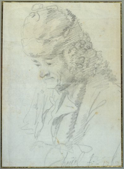 فولتير (1694-1778) في الشيخوخة ، 1769 (تلوين على ورق) بواسطة جان بيير هويل