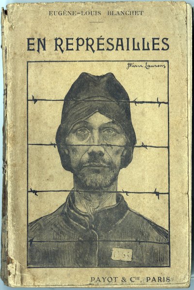 الغلاف ، "" En reprisailles "، بقلم يوجين لويس بلانشيت ، رسم إيضاحي لجان بيير لورينز (1875-1933). طبعات Payot et Compagnie ، باريس بواسطة جان بيير لورنس