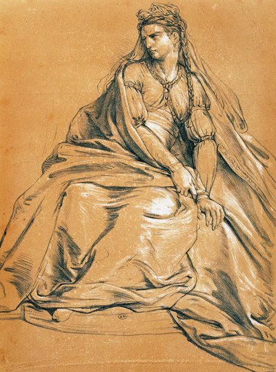 الممثلة Adrienne Lecouvreur (1692-1730) في دور البطولة Andromaque ، بواسطة جان راسين (1639-1699) ، رسم ، فرنسا بواسطة جان راسين