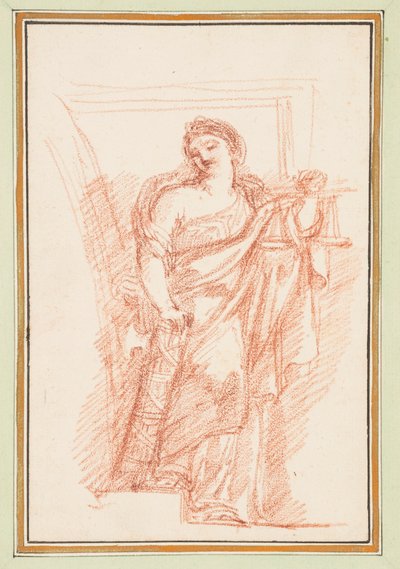 شخصية مجازية للعدالة مع fasces بواسطة Jean Robert Ango