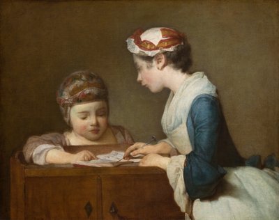 The Little Schoolmistress ، بعد عام 1740. بواسطة جان بابتيست سيميون شاردان