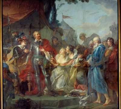 كان حصار كاليه في عام 1347 بمثابة تقليد يوستاش للقديس بطرس ، أشهر برجوازية كاليه الستة ، الذين ذهبوا إلى ملك إنجلترا إدوارد الثالث ، للمطالبة بنعمة سكان كاليه (أغسطس 1347). رسم جان سيمون بواسطة جان سيمون بيرتيليمي
