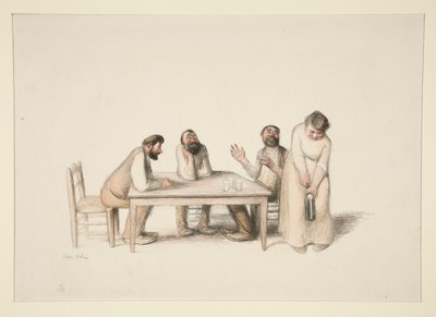 ثلاثة رجال ملتحين بواسطة Jean Veber