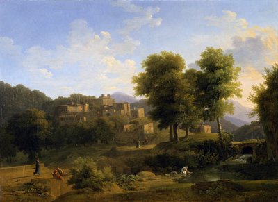 منظر لبلدة في تلال سابين ، 1814 بواسطة جان فيكتور بيرتين