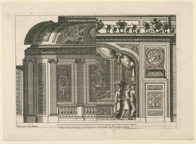 تصميم لكوف فرنسي ، من "Alcoves à le Francoise" بواسطة جان لو بوتر
