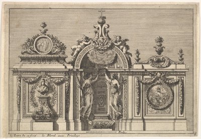 تصميم لخيمة ذات متغيرين ، من: Tabernacles à l'italienne، ca. 1644 - 66. بواسطة جان لو بوتر