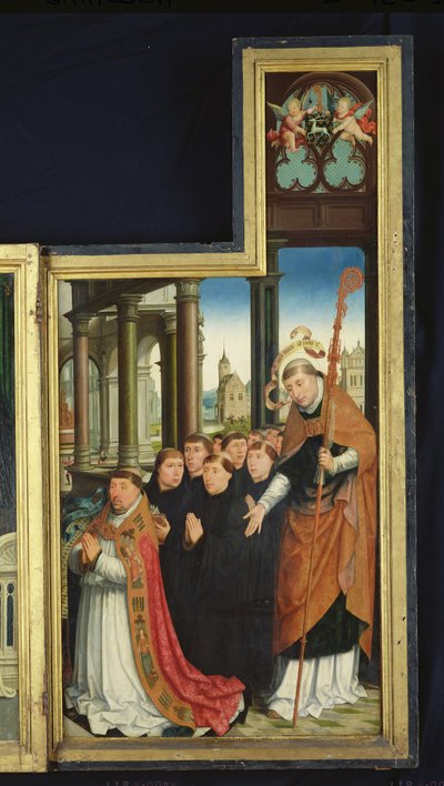 بوليبتش لتمجيد الثالوث الأقدس ، لوحة تصور الرهبان ، 1509-1515 بواسطة جان الأكبر Bellegambe