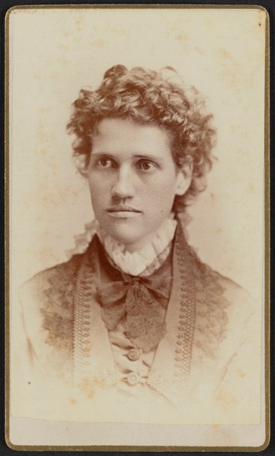 صورة كارت دو زيارة للآنسة جوليا ج.توماس ، كاليفورنيا. 1875. بواسطة جيفرسون بيردسلي