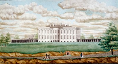 البيت الأبيض في واشنطن لوحة لجيفرسون فيل (1743-1826) 1821 بلرانكور ، متحف فرانكو أمريكان بواسطة جيفرسون فيل