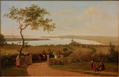 Blick über den Kleinen Belt von einer Anhöhe bei Middelfart بواسطة ينس جويل