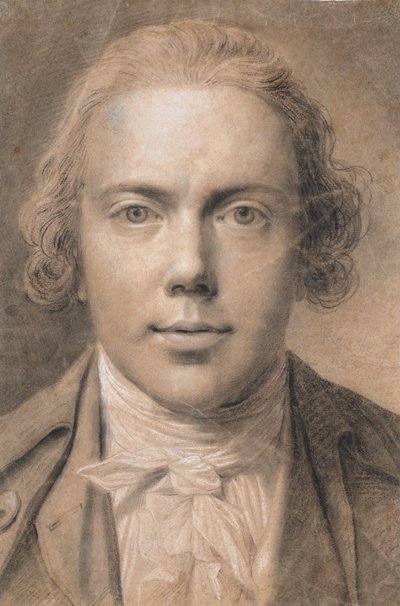 صورة شخصية ، تمثال نصفي في وجهه بواسطة Jens Juel
