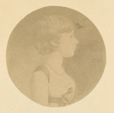 صورة Mezzotint لفتاة في الملف الشخصي ، من مجموعة صور سانت ميمين ، 1862. بواسطة إرميا جورني