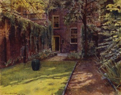 Carlyle House, View of Garden and House (colour litho) بواسطة جيسي ماكجريجور