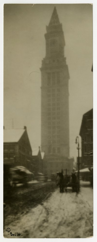Custom House ، بوسطن ، الولايات المتحدة الأمريكية ، حوالي 1902-10 (صورة فضية جيلاتينية) بواسطة جيسي تاربوكس بيلز