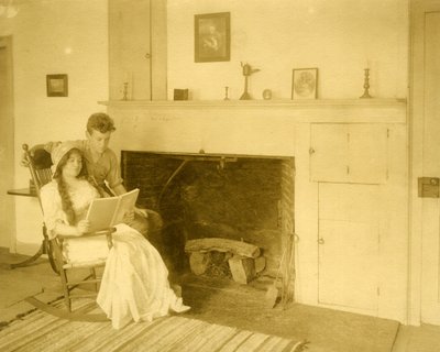 مالكولم ستيوارت بويلان ووالدته هو واحد من تسعة كتاب عناوين مهمين في هوليوود ، حوالي 1905-17 (صورة فضية جيلاتينية) بواسطة جيسي تاربوكس بيلز