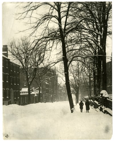 شارع جبل فيرنون ، بوسطن ، حوالي 1902-10 (صورة فضية للجيلاتين) بواسطة جيسي تاربوكس بيلز