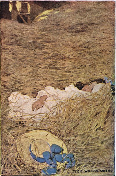 فتاة في هايلوفت ، من "حديقة آيات طفل لطفل" بقلم روبرت لويس ستيفنسون ، نُشرت عام 1885 (لون ليثو) بواسطة جيسي ويلكوكس سميث