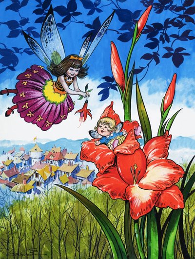 جنية صغيرة في زهرة بواسطة يسوع بلاسكو