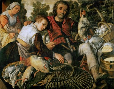 الفن الهولندي المبكر: Scene de marche - Market scene par Beuckelaer ، Joachim (حوالي 1533-1574) بواسطة يواكيم بوكيلر