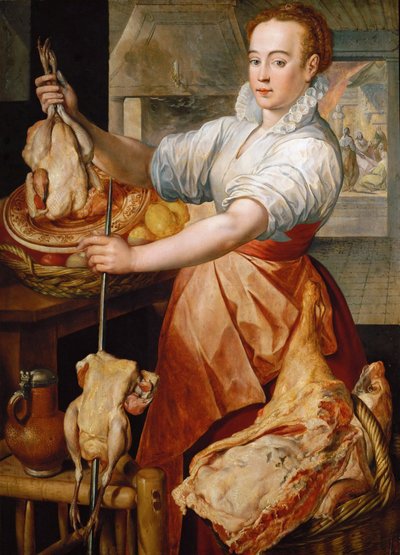 الفن الهولندي المبكر: الطباخ (المسيح في بيت مارثا وماري) par Beuckelaer (Bueckelaer) ، يواكيم (حوالي 1533-1574) بواسطة يواكيم بوكيلر