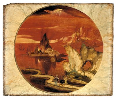 سدوم وعمورة على النار (زيت على لوح) بواسطة يواكيم باتينير