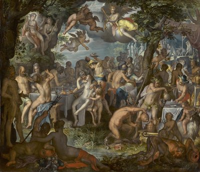 زفاف بيليوس وتيتيس ، 1612 بواسطة Joachim Wtewael or Utewael