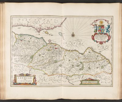 Lothian و Linlitquo ، من "Guil. وجوانيس بلاو Theatrvm Orbis Terrarvm أو New Atlas. الجزء الخامس من جوان بلاو بواسطة جوان (بعد) بلاو
