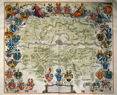 فرانكفورت وأراضيها ، المجلد الثالث ، أطلس مايور ، بقلم جوان بلاو (1596-1673) ، نقش على النحاس ، أمستردام بواسطة جوان بلاو