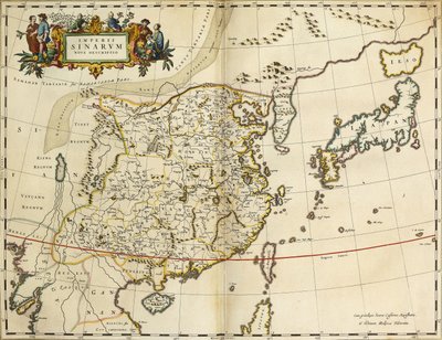 خريطة الصين ، من "أطلس مايور سيف كوزموغرافيا بلافيانا" ، 1662 بواسطة جوان بلاو