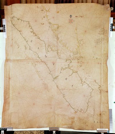 Ms 1288 رسم بياني لسومطرة ، 1653 (قلم وحبر وغسل على الورق) بواسطة جوان بلاو
