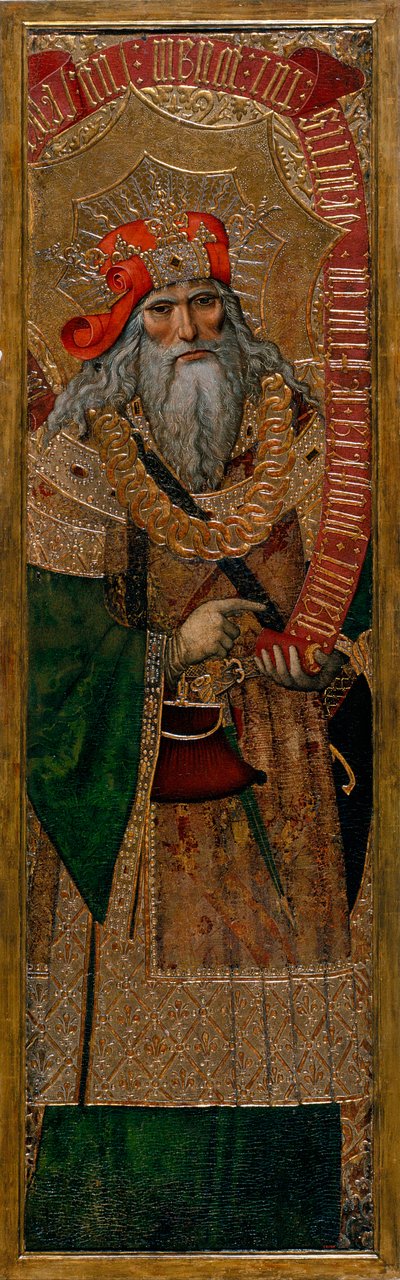 ديفيد - رسم جوان جاسكو (نشط 1500-1529) - ج. 1500 - تمبرا على لوحة - 210.8 × 60 - متحف كاتالونيا الوطني للفنون ، برشلونة بواسطة جوان جاسكو