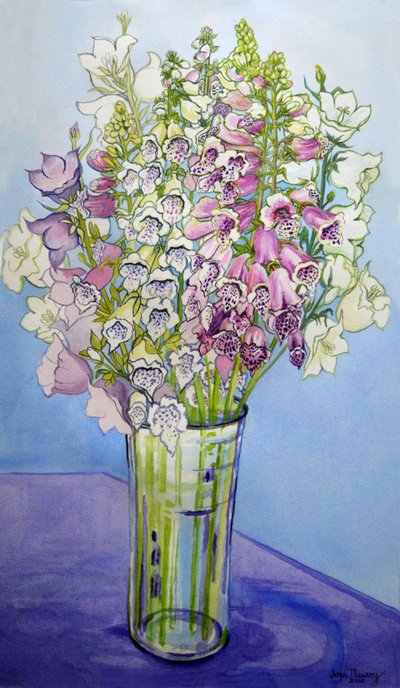 Foxgloves و Campanulas ، 2005 بواسطة جوان ثيسي