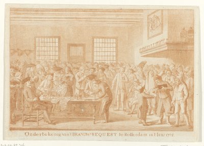 توقيع طلب Brandewijn في روتردام ، 1785 توقيع العلامة التجارية t. طلب في روتردام في 