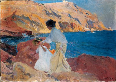 كلوتيلد وإيلينا على الصخور ، جافيا ، 1905 بواسطة خواكين سورولا