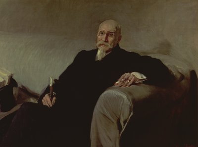 صورة خوسيه إشيغاراي إي إيزاجوير (1832-1916) عالم رياضيات وكاتب مسرحي إسباني بواسطة جواكين سورولا وباستيدا