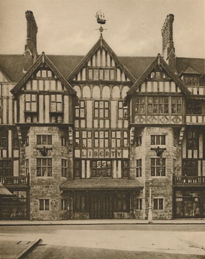 جزء من مبنى Libertys Tudor في شارع Great Marlborough ، c1935. بواسطة جويل