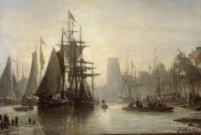 ميناء روتردام. 1856 بواسطة يوهان بارثولد جونغكيند
