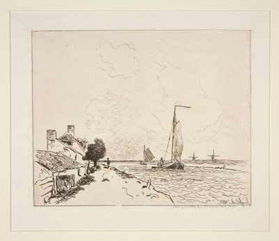 القاربان؟ الإبحار (The Two Sailboats) بواسطة Johan-Barthold Jongkind